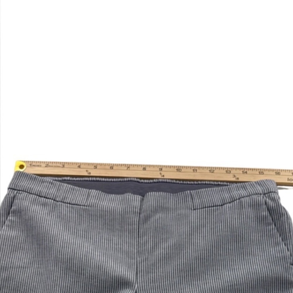 J. Jill Essential Slim Ankle Pants Women 10 Petite Black White Stripe Excellent - Picture 11 of 12